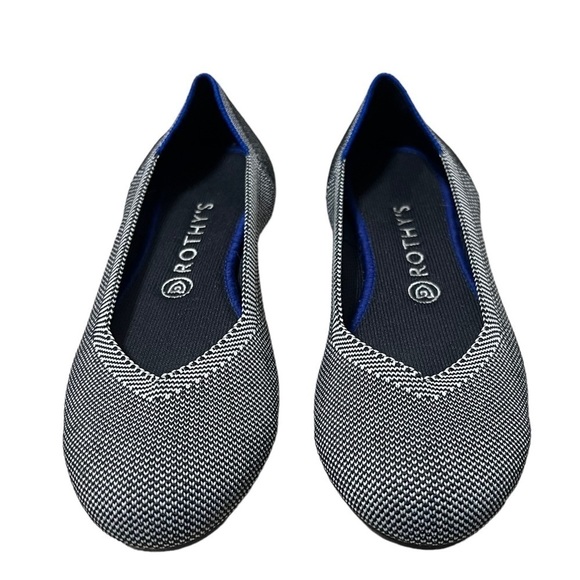 Rothy’s Women’s Retired White & Black Birdseye Flats Size 8.5 Like New! - Picture 4 of 6